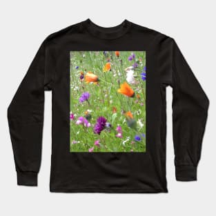 Wild Flowers - Vectorized Photographic Image Long Sleeve T-Shirt